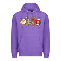 Purple Christmas gingerbread cookies Premium Hoodie - texasbilliewilder