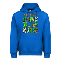 Cobalt St. Patrick's Safety first drink with a Nurse Urban Hoodie - OliviaCreatesArt