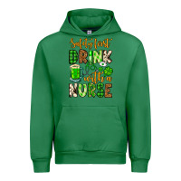 Emerald St. Patrick's Safety first drink with a Nurse Urban Hoodie - OliviaCreatesArt