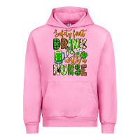 Fuchsia Pink St. Patrick's Safety first drink with a Nurse Urban Hoodie - OliviaCreatesArt