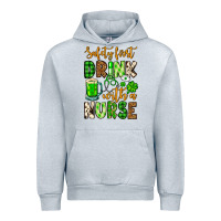 Heather Grey St. Patrick's Safety first drink with a Nurse Urban Hoodie - OliviaCreatesArt