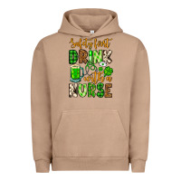 Pigment Burro St. Patrick's Safety first drink with a Nurse Urban Hoodie - OliviaCreatesArt