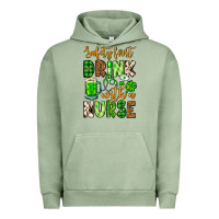 Pigment Oil Green St. Patrick's Safety first drink with a Nurse Urban Hoodie - OliviaCreatesArt
