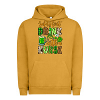 Pigment Peanut Butter St. Patrick's Safety first drink with a Nurse Urban Hoodie - OliviaCreatesArt