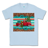 Dusty Blue truck gemstone leopard Classic Tee - AdoDesignShop