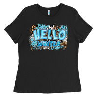 Black hello winter Ladies Tee - RanaPortraitStore