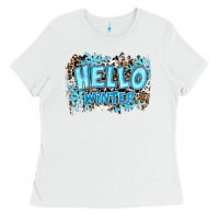 White hello winter Ladies Tee - RanaPortraitStore