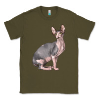 Army Green Sphynx Cat Classic Tee - LillyAllenDesigns