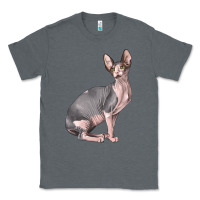Charcoal Heather Sphynx Cat Classic Tee - LillyAllenDesigns