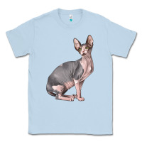 Dusty Blue Sphynx Cat Classic Tee - LillyAllenDesigns