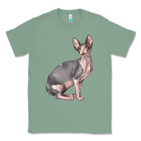 Sage Sphynx Cat Classic Tee - LillyAllenDesigns