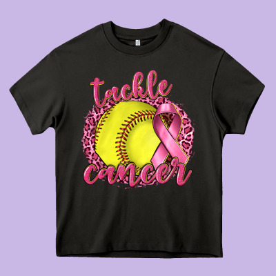 Tackle Cancer Softball Heavy Core Tee Designed By Texasbilliewilder