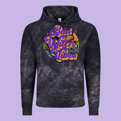 Bad Witch Vibes Vintage Hoodie Designed By Jahusdesignshop