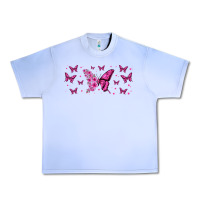 Grape Ice floral breast cancer butterfly Urban Heavy Tee - Jasminsmagicworld