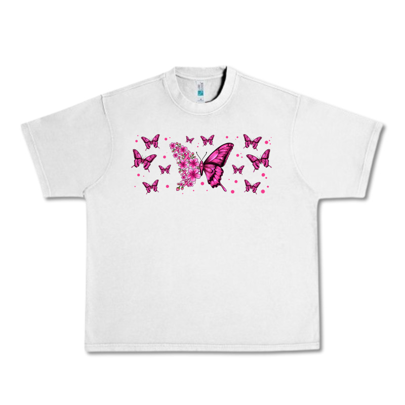 Floral Breast Cancer Butterfly Urban Heavy Tee by Jasminsmagicworld | Teevron