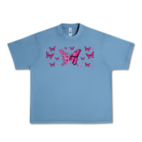 Pebble Blue floral breast cancer butterfly Urban Heavy Tee - Jasminsmagicworld