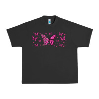 Pigment Black floral breast cancer butterfly Urban Heavy Tee - Jasminsmagicworld
