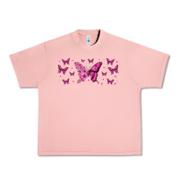 Salmon floral breast cancer butterfly Urban Heavy Tee - Jasminsmagicworld