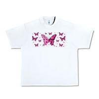White floral breast cancer butterfly Urban Heavy Tee - Jasminsmagicworld