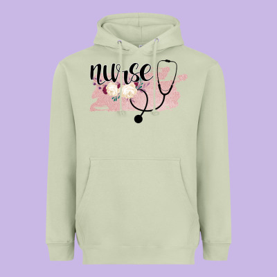 Nurse Floral Heavyweight Hoodie Designed By Bettercallsaul