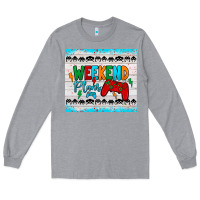 Heather Grey weekend plans Long Sleeve Tee - JahusDesignShop