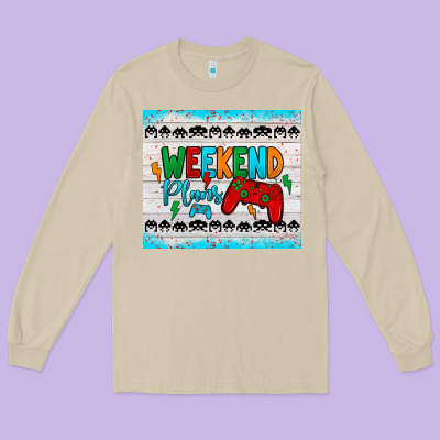 Weekend Plans Long Sleeve Tee Designed By Jahusdesignshop