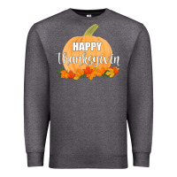 Charcoal Heather Happy Thanksgiving Premium Sweatshirt - Bettercallsaul