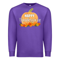 Purple Happy Thanksgiving Premium Sweatshirt - Bettercallsaul