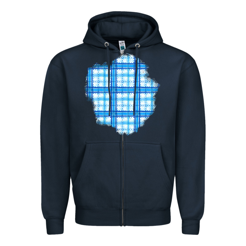 Winter Tartan Patch Zipper Hoodie by BundleAndBundleShop | Teevron