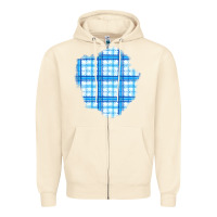 Sandshell Winter Tartan Patch Zipper Hoodie - BundleAndBundleShop