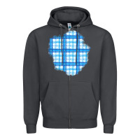 Smoke Winter Tartan Patch Zipper Hoodie - BundleAndBundleShop