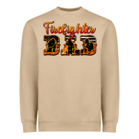 American Flag Firefighter Dad Heavyweight Sweatshirt | Teevron