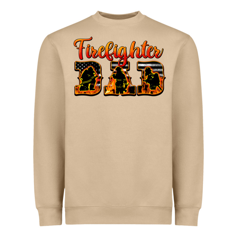 American Flag Firefighter Dad Heavyweight Sweatshirt by LillyAllenDesigns | Teevron