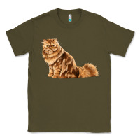 Army Green Persian Cat Classic Tee - LillyAllenDesigns