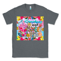 Charcoal Heather summer vibes with sweet tea Classic Tee - CowhideDigitalArt