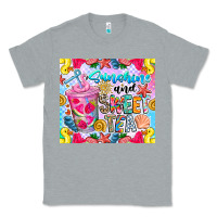 Heather Grey summer vibes with sweet tea Classic Tee - CowhideDigitalArt