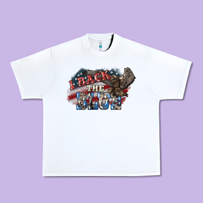 I Back The Blue Eagle Urban Heavy Tee Designed By Nancycooperartshop
