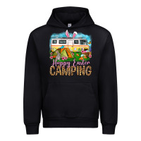 Black Happy Easter camping Urban Hoodie - OliviaCreatesArt