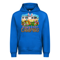Cobalt Happy Easter camping Urban Hoodie - OliviaCreatesArt