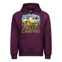 Mauve Wine Happy Easter camping Urban Hoodie - OliviaCreatesArt