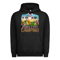Pigment Black Happy Easter camping Urban Hoodie - OliviaCreatesArt