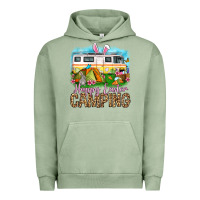 Pigment Oil Green Happy Easter camping Urban Hoodie - OliviaCreatesArt