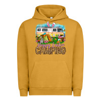 Pigment Peanut Butter Happy Easter camping Urban Hoodie - OliviaCreatesArt