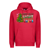Cardinal Christmas light are my favorite color Premium Hoodie - NancyCooperArtShop