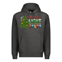 Charcoal Heather Christmas light are my favorite color Premium Hoodie - NancyCooperArtShop