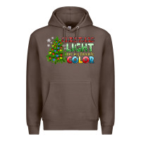 Coffee Christmas light are my favorite color Premium Hoodie - NancyCooperArtShop