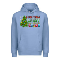 Colony Blue Christmas light are my favorite color Premium Hoodie - NancyCooperArtShop