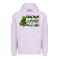 Lilac Christmas light are my favorite color Premium Hoodie - NancyCooperArtShop
