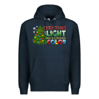 Navy Christmas light are my favorite color Premium Hoodie - NancyCooperArtShop