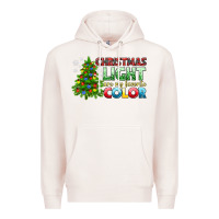 Pale Pink Christmas light are my favorite color Premium Hoodie - NancyCooperArtShop